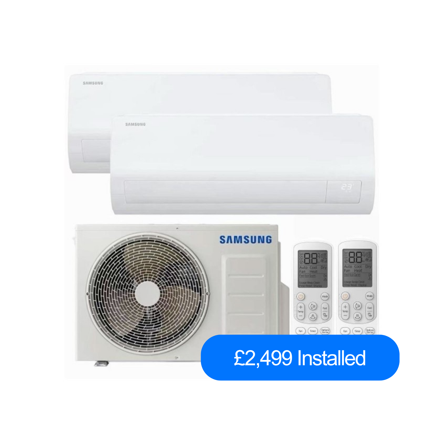 Samsung Dual Split 9000 +12000 BTU - Fully Installed
