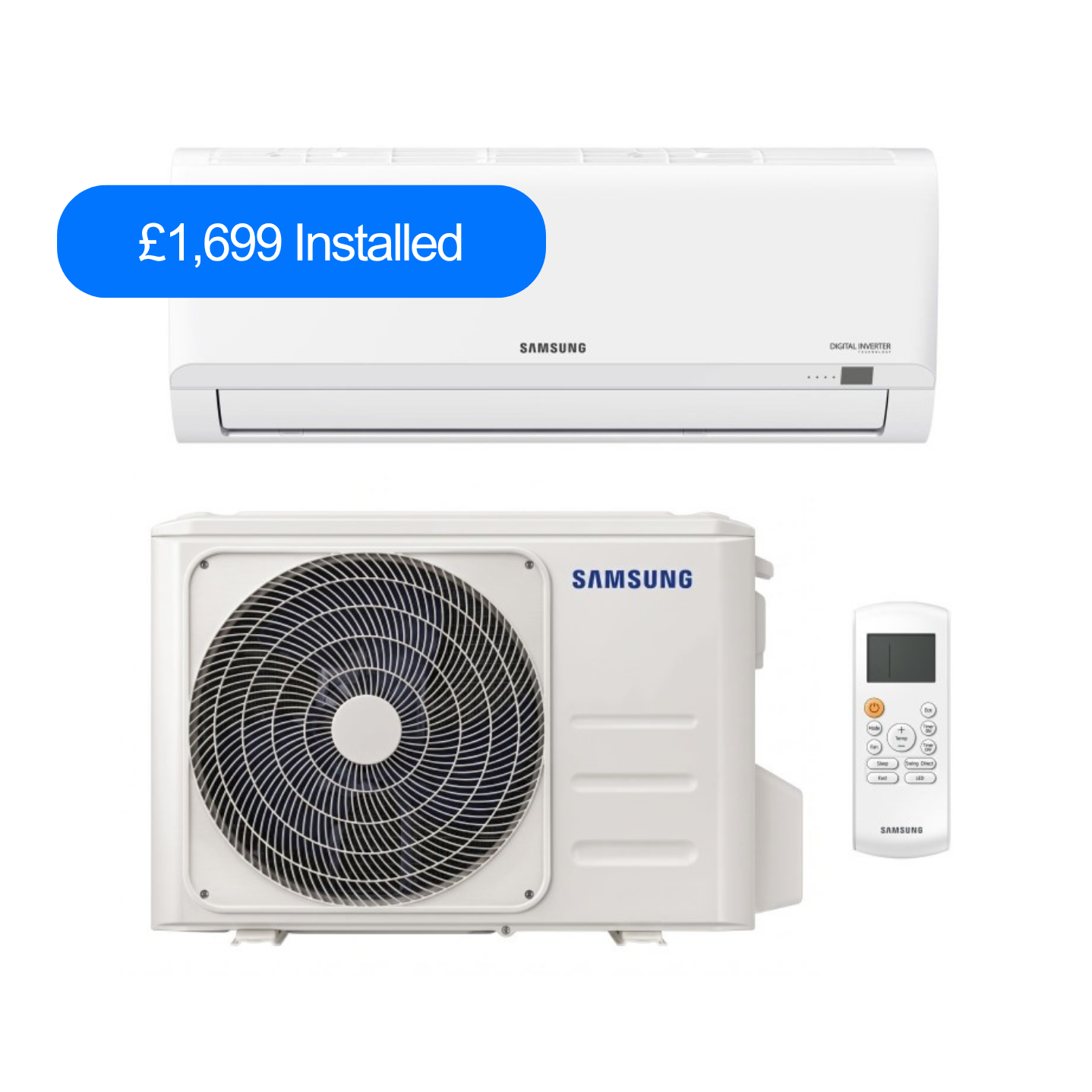 Samsung Single Split 9000 BTU - Fully Installed